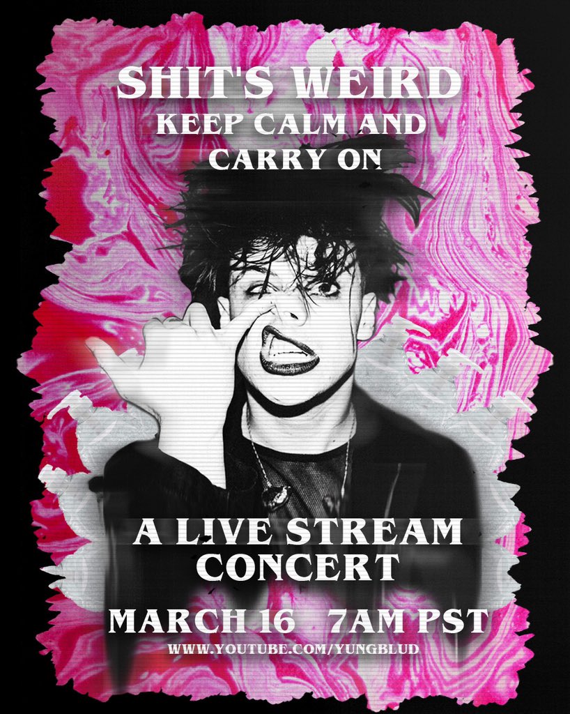 Anúncio do show realizado por Yungblud