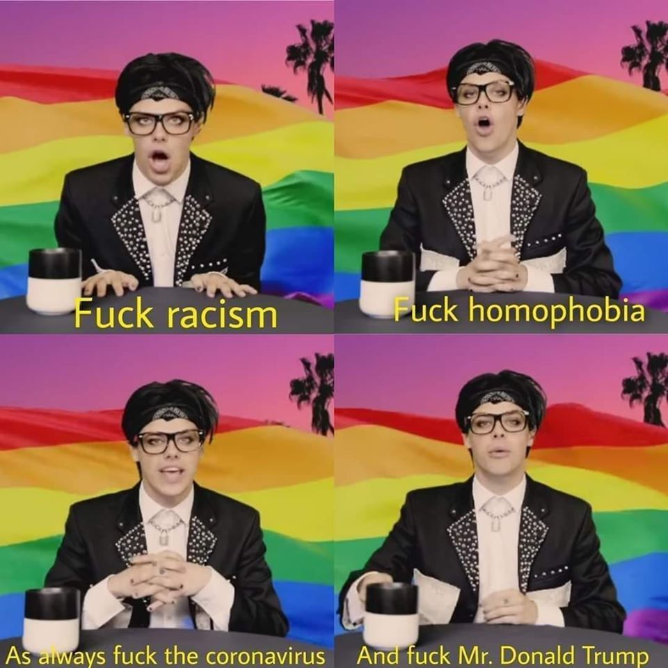 the yungblud show fuck corona fuck trump